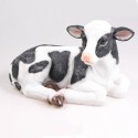 Farmwood Animals Statue de jardin vache veau couché L 46,5x28,5x27cm