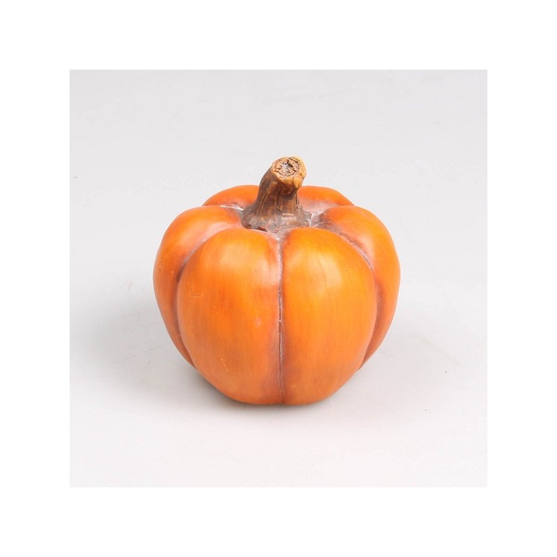 Poterie citrouille orange h10,5cm