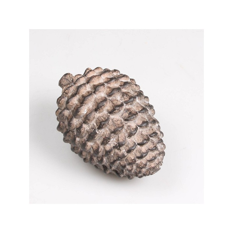 Gland ou pomme de pin S 9x7x7cm marron/gris