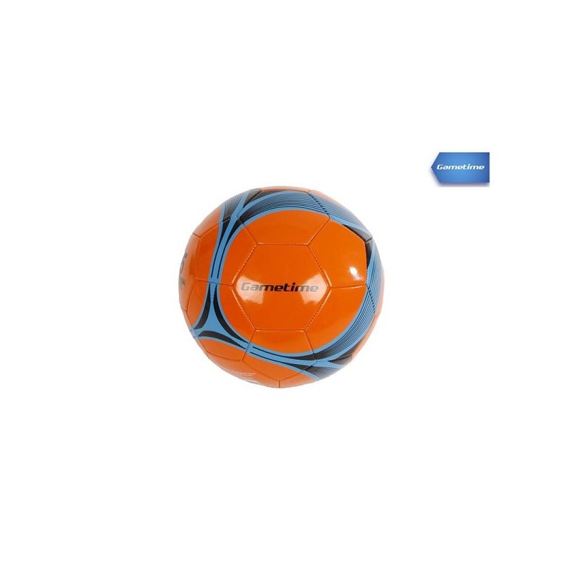 Gametime voetbal synthetisch leer oranje maat 5 260-280gr