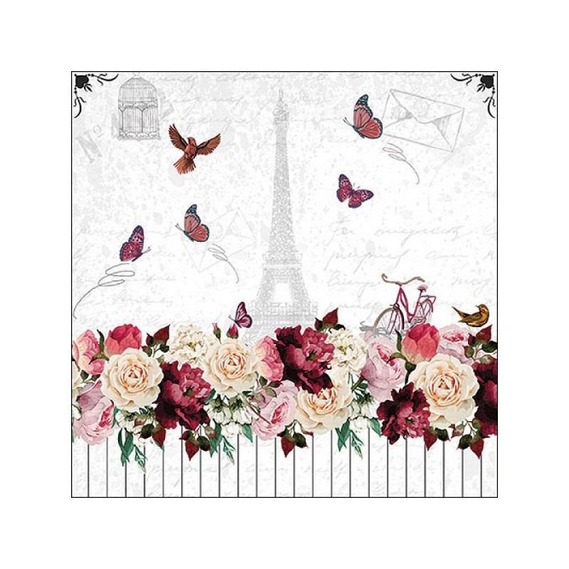 Serviettes Ambiente Paris Romantique 33x33cm