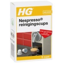 Gobelets nettoyants HG Nespresso® 6 pièces dans une boîte, biodégradables.