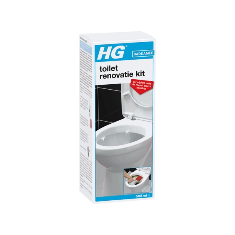 HG Toilet renovatiekit 500ml Een 2e leven voor de toiletpot

HG toilet renovatie kit is een handig totaal pakket om een vervuild