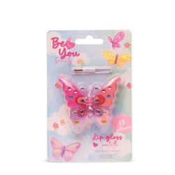 Casuelle 'BeYou' vlinder lipgloss op kaart