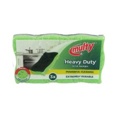 Multy Heavy Duty tampons à récurer vert paquet de 3