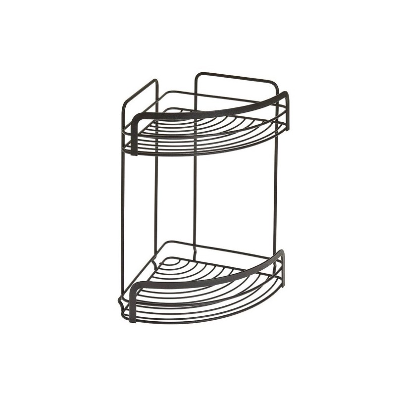 Metaltex Origin support de douche d'angle 2 étages 20x20x30cm noir