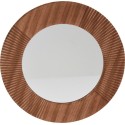 Miroir rond Ø40cm bois marron foncé