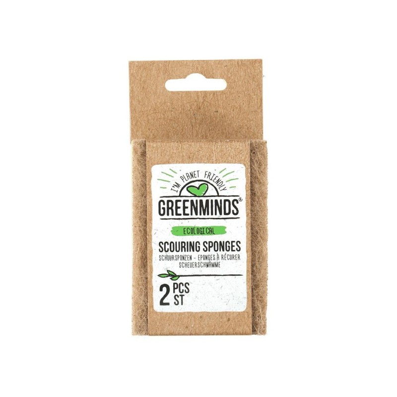 Greenminds Éponges à récurer lot de 2 pièces en PET recyclé