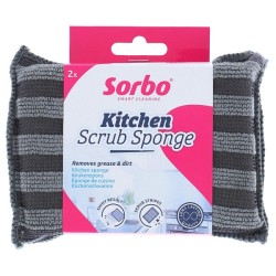 Sorbo Microvezel scrubspons 2-in-1 set a 2 stuks