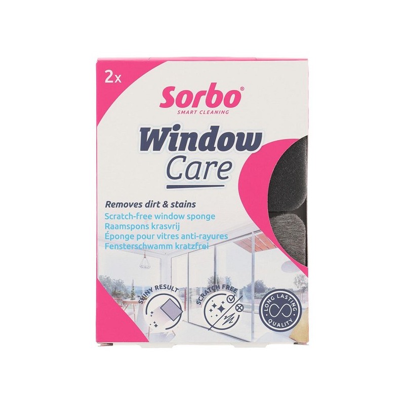 Sorbo Window Care éponge pour fenêtre anti-rayures lot de 2 pièces