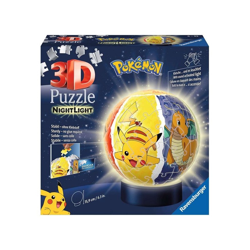 Ravensburger 3D puzzel Pokémon nachtlamp 72 stukjes