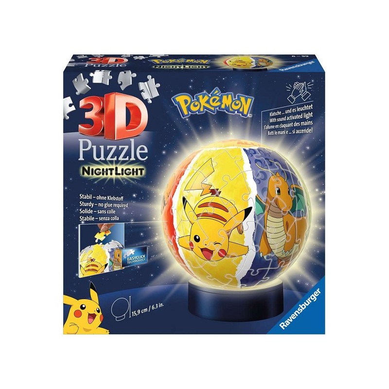 Ravensburger Puzzle 3D Pokémon lampe de nuit 72 pièces