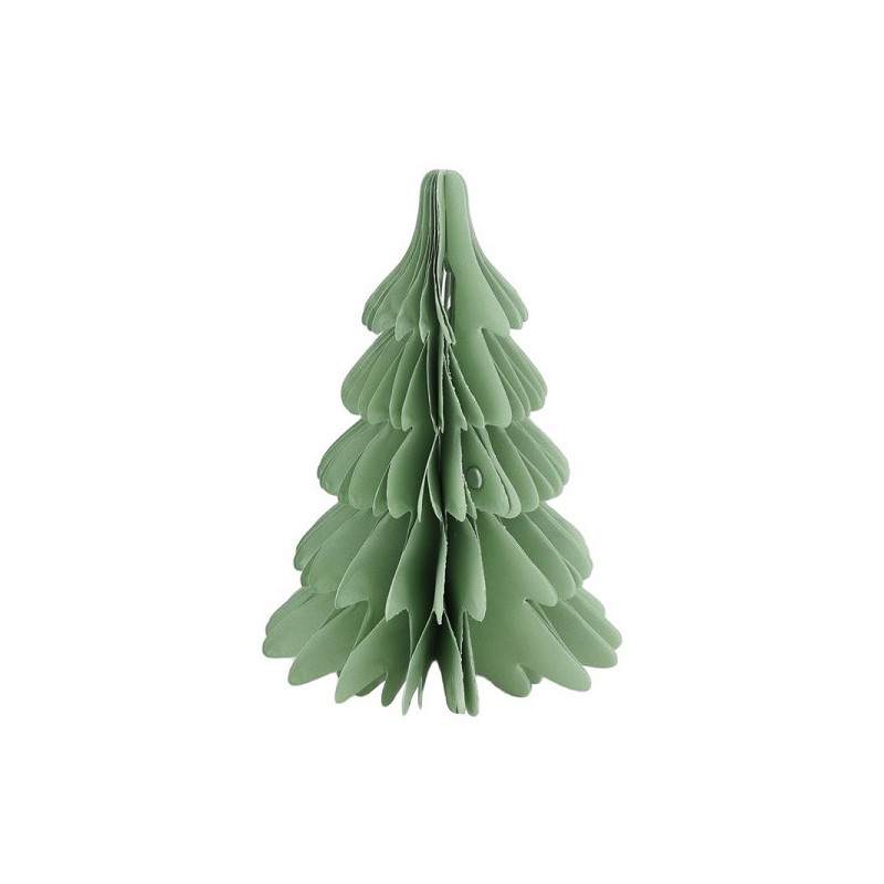 Kerstboom papier 12x12x18cm licht groen