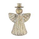 Kandelaar engel metaal 16.5x11.8x22cm goud