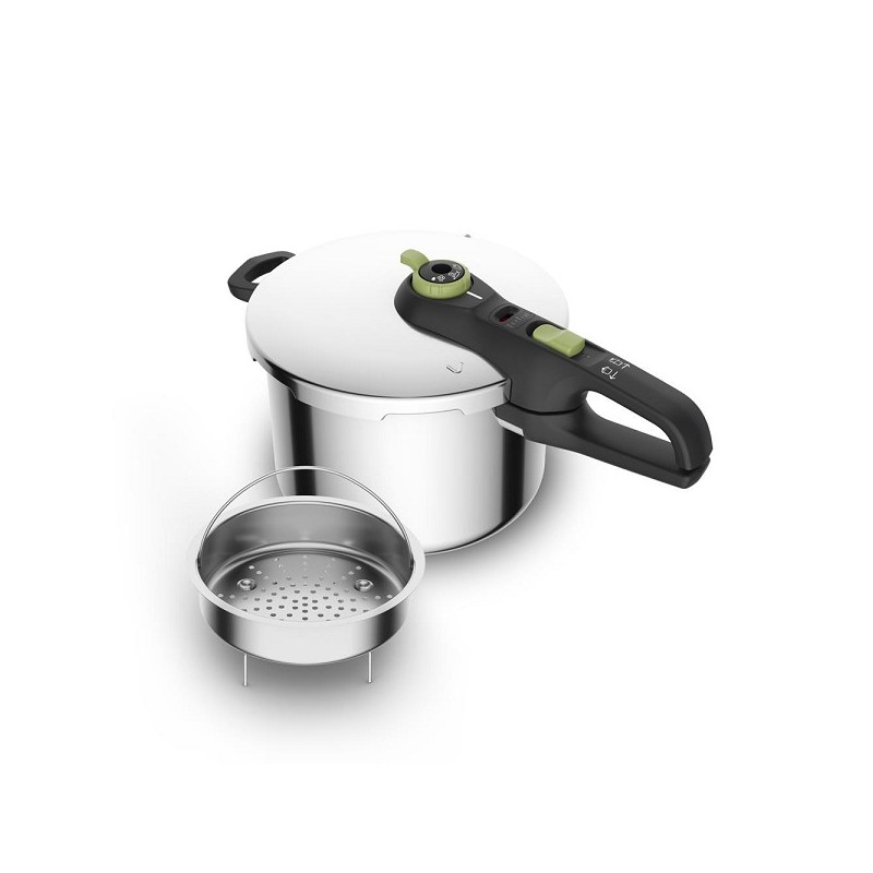 Tefal Secure 5 Trendy snelkookpan 6 liter met stoommand