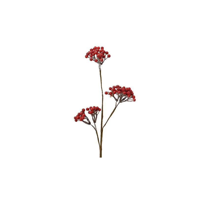 Decoris Branche artificielle Branche de baies en mousse H50cm rouge