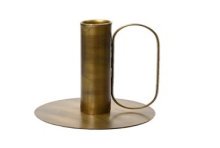 Decoris Bougeoir sur pied métal Doré H8cm L8cm