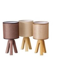 Boltze Home Lampe de table Isco avec base en terre cuite et abat-jour en toile H31cm en différentes nuances naturelles