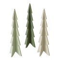 Boltze Home Sapin de Noël décoratif Teodor MDF H26cm en vert foncé vert clair ou crème