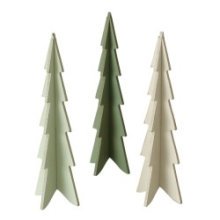 Boltze Home Sapin de Noël décoratif Teodor MDF H26cm en vert foncé vert clair ou crème