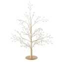 Boltze Home Arbre décoratif en métal doré Gloomy H40cm - avec pierres acryliques sur socle en métal doré