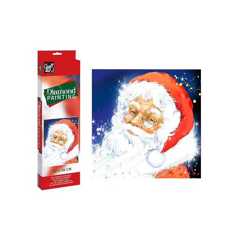 Craft ID Peinture diamant Noël Père Noël 30 x 30 cm