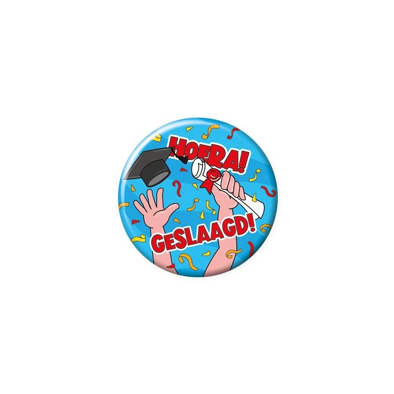 Paperdreams Button - Hoera! Geslaagd!