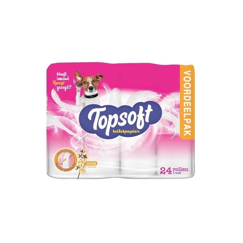 TopSoft Toiletpapier 2-laags 24 rollen