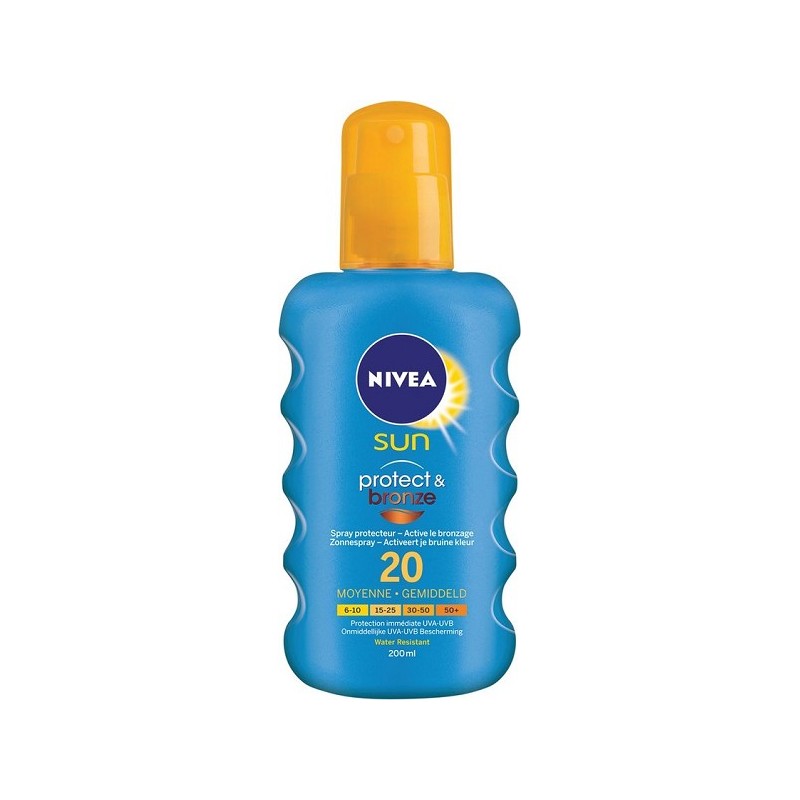 Nivea Spray Solaire Protect & Bronze SPF20 Pompe 200 ml