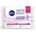 Nivea Lingettes nettoyantes pour le visage 25 pièces Peaux sèches et sensibles