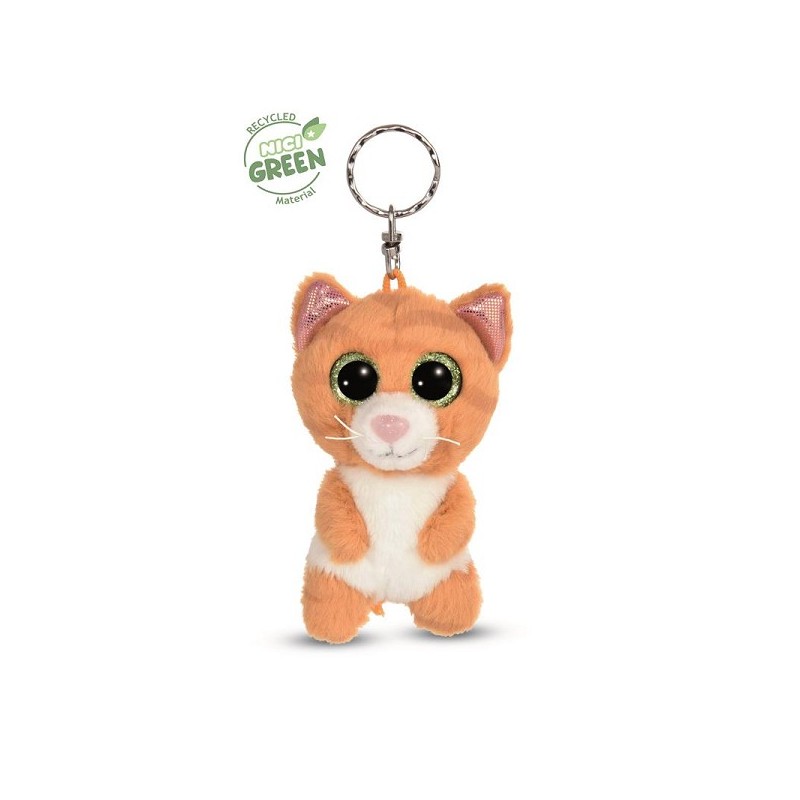 NICI Green Glubschis sleutelhanger Tabby kat Tabbrey 9cm