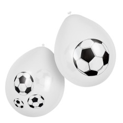 Ballons Football en latex double face lot de 6 pièces Ø25cm