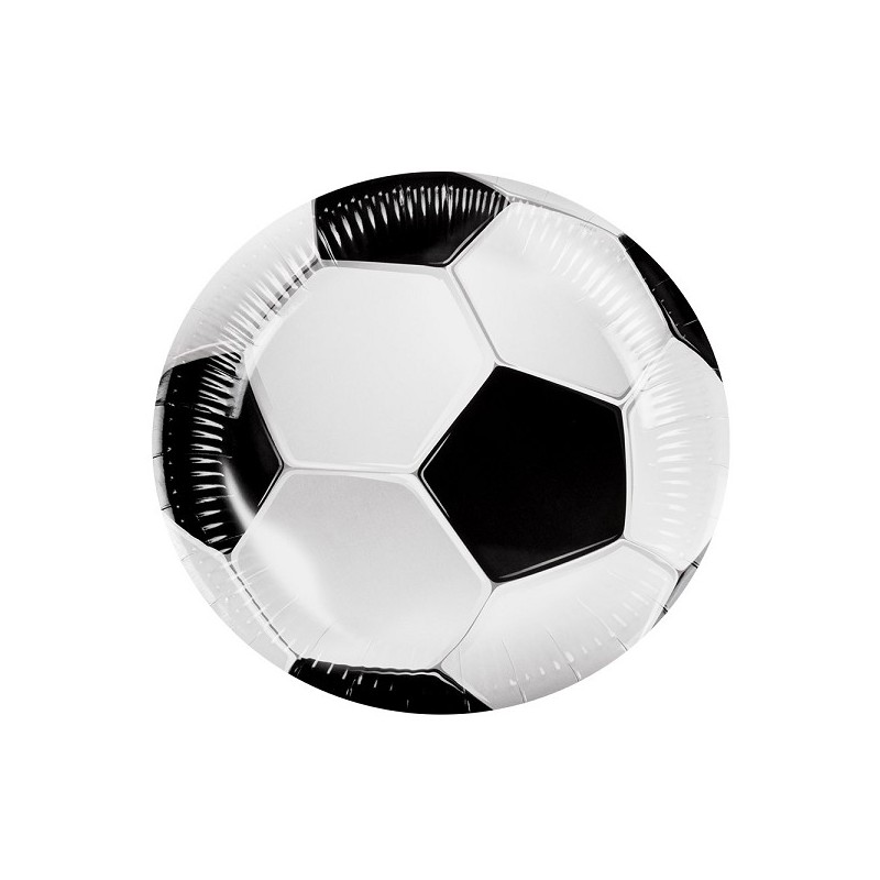 Assiettes en carton Football set de 10 pièces Ø23cm