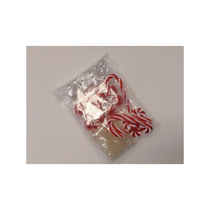 HBX natural living Deco Waterpearls Candy sachet de 120gr rouge/blanc