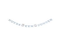 Letterslinger Nijntje baby blauw "Hoera een jongen" geboorte 210cm