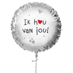 Folieballon "Ik hou van jou" Ø45cm