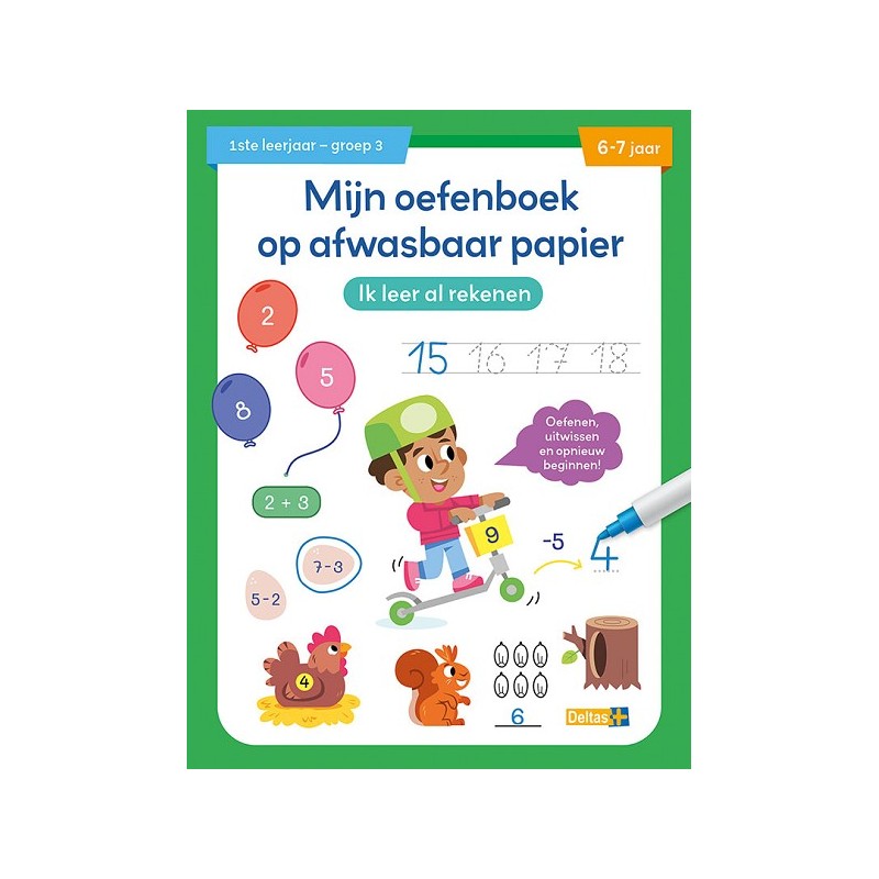 Deltas Mijn oefenboek op afwasbaar papier Ik leer al rekenen (6-7 j.)