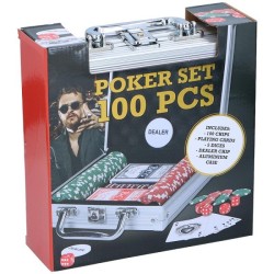 Set de poker 100 pièces dans un coffret en aluminium de luxe