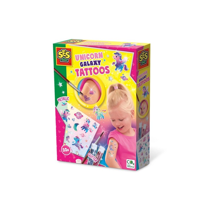 Ses Tatouages de galaxie licorne Kit de tatouage pour enfants