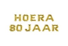 Paperdreams Folie ballon letterslinger - Hoera 80 jaar