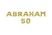 Paperdreams Folie ballon letterslinger - Abraham 50