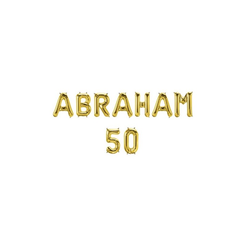Paperdreams Guirlande de lettres en ballons aluminium - Abraham 50