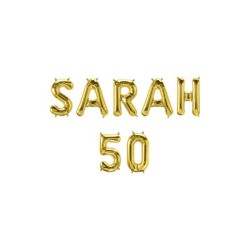 Paperdreams Guirlande de lettres en ballons aluminium - Sarah 50