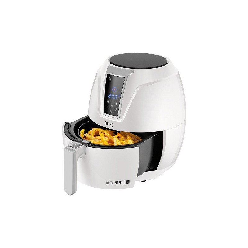 Teesa Friteuse à air numérique Friteuse à air chaud 1400 Watt 3,2L blanc