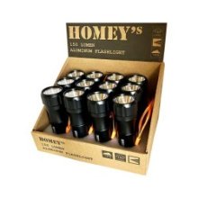 Homey's mini lampe de poche LED affichage en aluminium 12 pièces