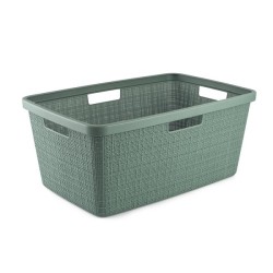 Curver Panier à linge en jute 46L Velours Pin