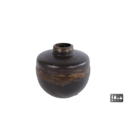 Bougeoir "Hidde" métal marron antique 7x7x7,5cm