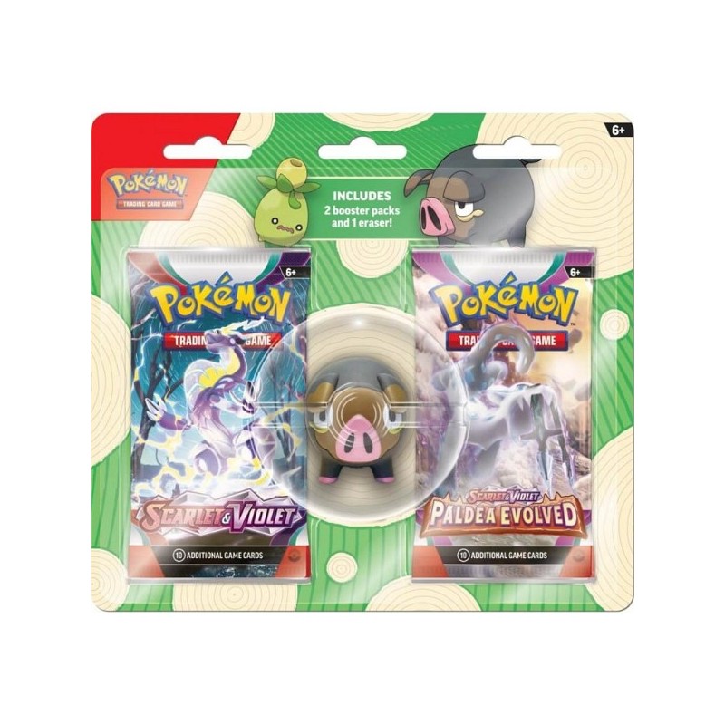 Pokémon TCG Back to School Eraser Lechonk/Smoliv blister