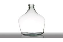 Flesvaas gerecycled glas 10L Ø25xH39cm