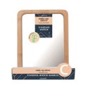 Miroir de maquillage en bambou avec support